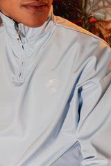 Nylon Jumper Halfzip Baby Blau